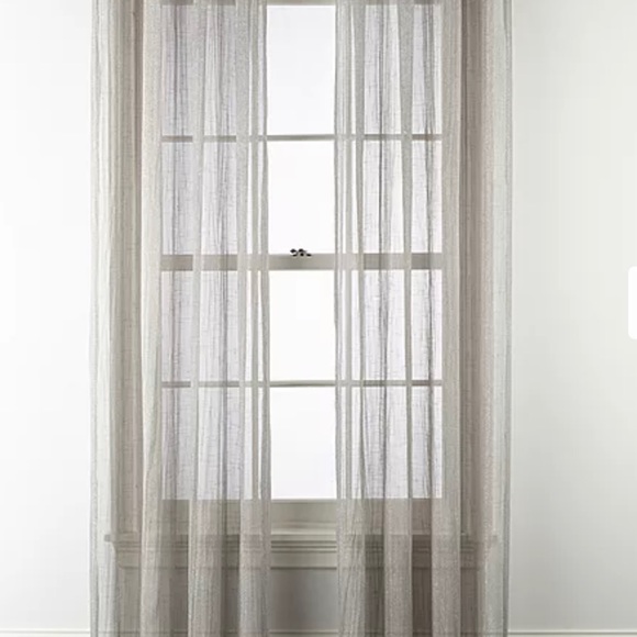 Regal Home Glimmer Metallic Sheer Grommet Top Curtain Panels (Qty:2) 50x84 Gray - Picture 4 of 9